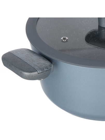 Кастрюля алюминий, антипригарное покрытие, 4.4 л, крышка стекло, Atmosphere, Breeze, AT-K3860, индукция