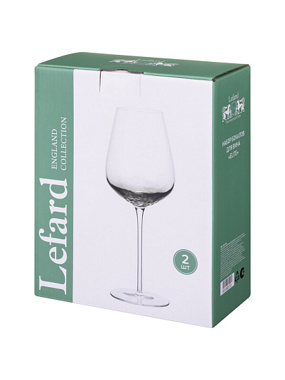 Бокал для вина, 450 мл, стекло, 2 шт, Lefard, Elite, 685-156