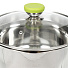 Набор посуды нержавеющая сталь, 6 предметов, кастрюли 1.5, 3, 5 л, индукция, Attribute, Lime, ASS306, зеленый - фото 2