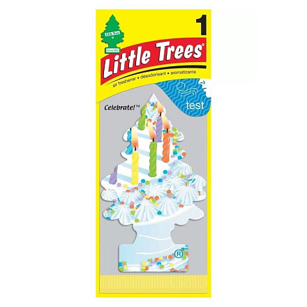 Ароматизатор в машину подвесной, сухой, Little Trees, С Днем Рождения, U1P-17357-RUSS