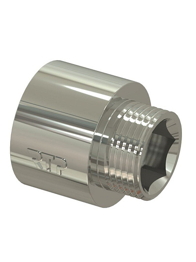 Удлинитель 1/2''х3/4'', г-ш, никель, 20 мм, РосТурПласт