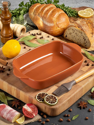 Форма для запекания керамика, 27.5х16.2х5.8 см, прямоугольная, в ассортименте, Y4-7291