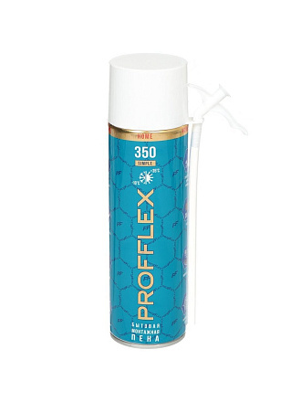 Пена монтажная Profflex, Blue Simple, бытовая, 30 л, 500 мл, 350 г, всесезонная, 00638
