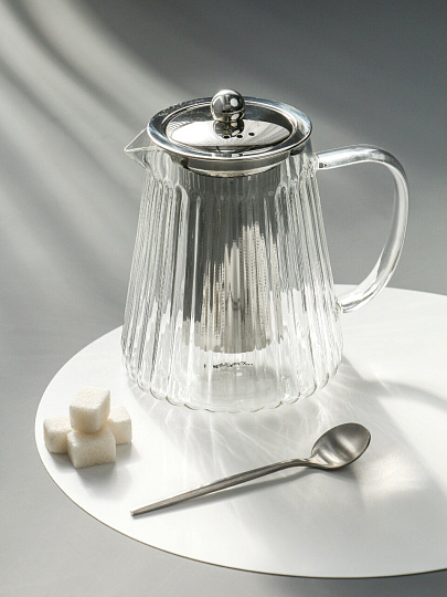 Чайник заварочный стекло, нержавеющая сталь, 0.95 л, с ситечком, Apollo, Costolette, CST-950