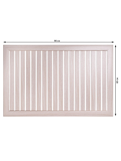 Экран для радиатора, МДФ, 900х600 мм, ясень светлый, реечный, Стильный Дом