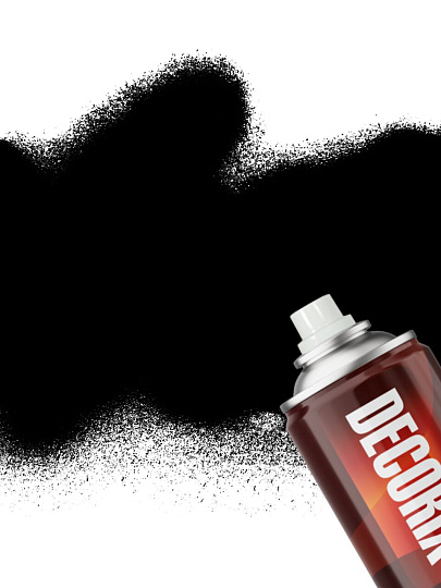 Эмаль аэрозольная, Decorix, Металлик, термостойкая, акриловая, полуглянцевая, черная, 520 мл, 400⁰C