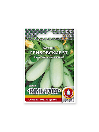 Семена Кабачок, Грибовские 37, 1.5 г, Кольчуга, цветная упаковка, Русский огород
