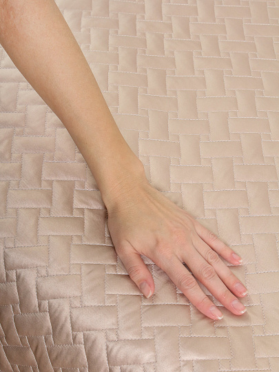 Покрывало евро, 240х260 см, 100%пэ, Silvano, Мелисса, бежевое