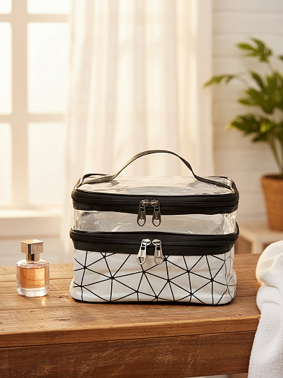 Косметичка 23х17х16 см, органайзер, A080084, прямоугольная, застежка молния, в ассортименте