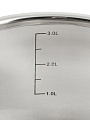 Кастрюля нержавеющая сталь, 3.7 л, крышка стекло, 20 см, RasheL, Виктория, R-370w, серебристая, индукция - фото 8
