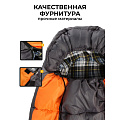 Спальный мешок кокон, 190+30х75 см, -10 °C, 1 слой, оксфорд, полиэстер, хлопок, 400гр/м2, серый - фото 18