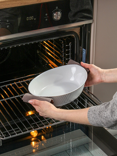 Форма для запекания стеклокерамика, 20х32 см, овальная, Luminarc, Smart Cuisine Wavy Granit, X1631