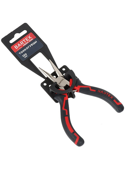 Тонкогубцы 130 мм, прямые, углеродистая сталь, Bartex, Профи Мини, 11063