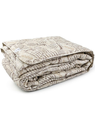 Одеяло евро, 200х220 см, Меринос, Меринос, 300 г/м2, всесезонное, чехол 100% хлопок, кант, Волшебная ночь