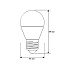 Лампа светодиодная E27, 10 Вт, 80 Вт, 220 В, шар, 4500 К, холодный белый свет, Ergolux - фото 2