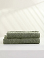 Набор полотенец 2 шт, 50x90, 70x140 см, 100% хлопок, 450 г/м2, Silvano, Флер, зеленый, Турция - фото 11