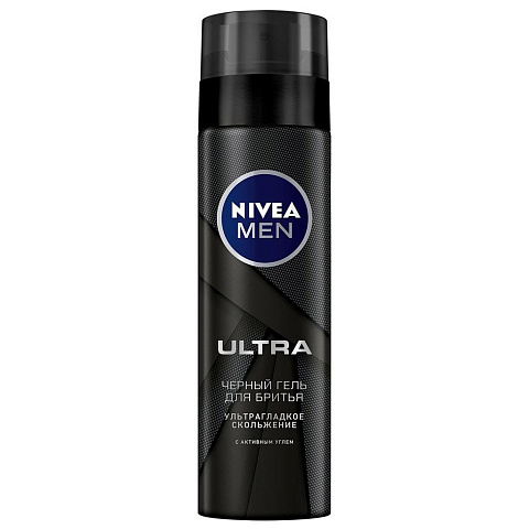 Гель для бритья, Nivea, Ultra, черный гель, 200 мл, 81789