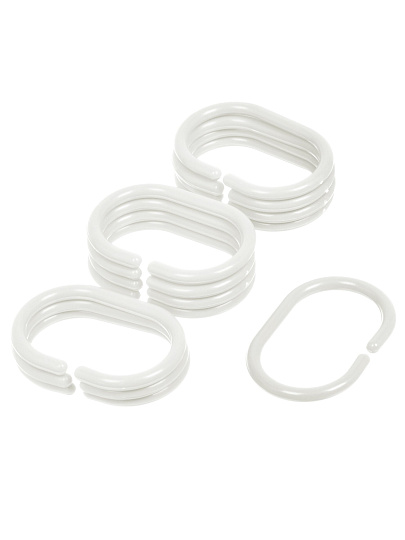 Штора для ванн 180х180 см, PEVA, Белый матовый, с кольцами, Y4-11180