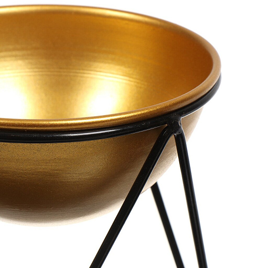 Украшение декоративное 13х13х15 см, металл, кашпо, ваза, подсвечник, Y4-5221