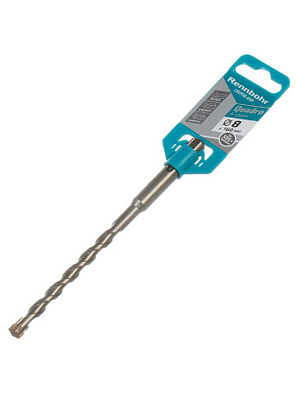 Сверло-бур для перфоратора, Rennbohr, Quadro, диаметр 8х160 мм, SDS-Plus, 510816