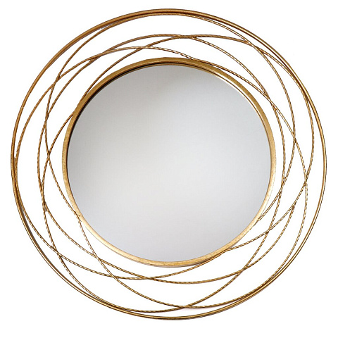 Зеркало настенное, 70.5х70.5х3.5 см, металл, круглое, золотое, Y4-5277