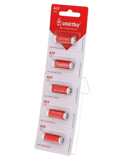 Батарейка Smartbuy, А23 (MN21, 23A), Alkaline, щелочная, 12 В, блистер, 5 шт, SBBA-23A5B