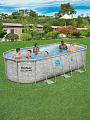Бассейн каркасный Bestway, 549х274х122 см, Power Steel, 56716BW, фильтр-насос, лестница, тент, 13430 л - фото 5