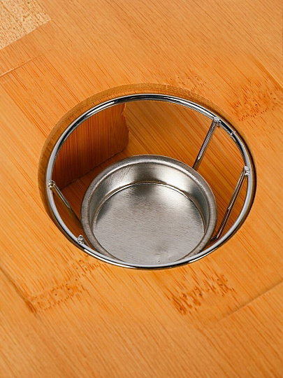 Чайник заварочный керамика, металл, бамбук, 1 л, с подогревом, Мрамор, Y6-6474