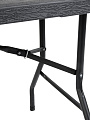 Стол садовый сталь, 180х70х74 см, прямоугольный, пластиковая столешница, черный, C010219 - фото 5