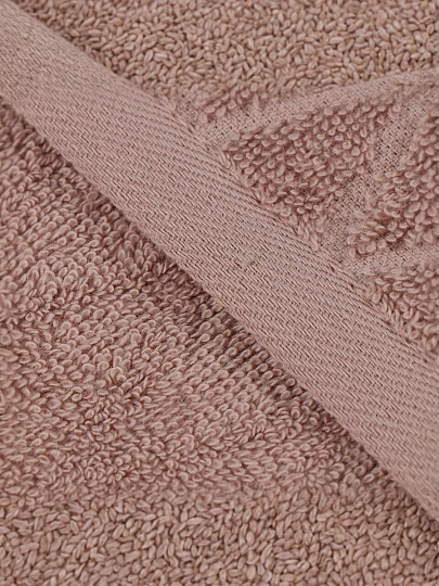 Полотенце кухонное махровое, 30х50 см, 450 г/м2, 100% хлопок, Barkas, Ромбы, розово-бежевое, Узбекистан