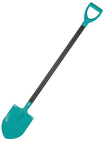 Лопата штыковая, сталь, 1.5х180х330х1180 мм, черенок металлический, с рукояткой, Инструм-Агро, 030227