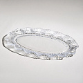 Блюдо стекло, для сервировки, овальное, 16.5х25.5 см, Crystal Pearl, Lefard, 675-110