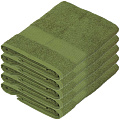 Полотенце банное 50х90 см, 100% хлопок, 375 г/м2, жаккардовый бордюр, Вышневолоцкий текстиль, хаки, 513, Россия, К1-5090.120.375