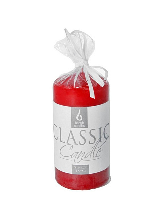 Свеча декоративная, 10х5 см, колонна, Bartek Candles, Бордовая