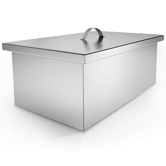 Коптильня 2 яруса, 48х28.5х22 см, сталь, 1.2 мм, с поддоном, с гидрозатвором, Grillux, Smoky Proof, ВЗР1581