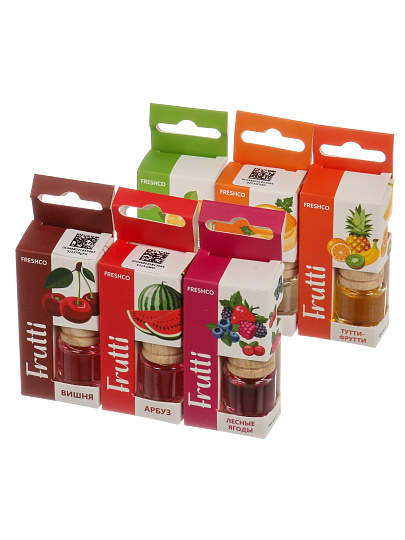 Ароматизатор в машину подвесной, бочонок, Freshco, Frutti MIX, в ассортименте, AR1FF007