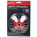 Щетка для УШМ Bartex, 115 мм, тарелка, крученая проволока, гайка М14, 882115 - фото 4