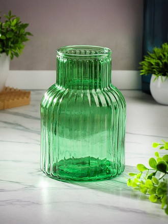 Ваза стекло, настольная, 19.5х13.5 см, A060242