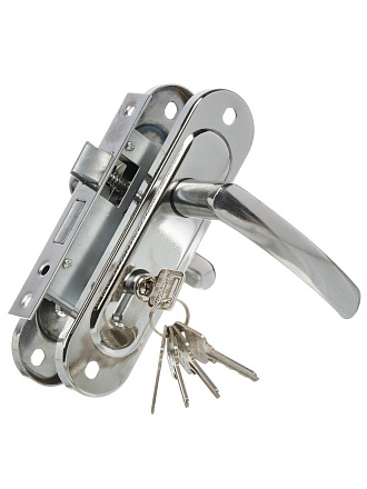 Замок врезной Зенит, ЗВ4-50.02, БП-00012841, ручка в комплекте, цилиндровый, хром