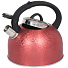 Чайник нержавеющая сталь, 3 л, со свистком, матовый, ручка с силиконовым покрытием, Daniks, индукция, красная кожа, MSY-075R - фото 2