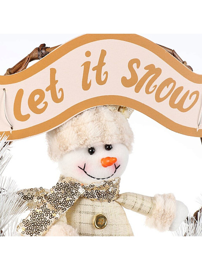 Фигурка декоративная Снеговик, 44.5 см, подвесная, SYGZWWA-37230089