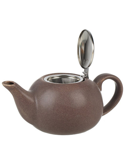 Чайник заварочный керамика, 0.75 л, с ситечком, Elrington, Феличита, 109-06019, шоколадный