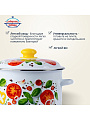 Кастрюля эмалированная сталь, 2 л, крышка сталь, цилиндрическая, Сибирские товары, Каприче, 3MD161P, белая, индукция - фото 5