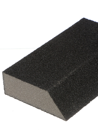 Шлифовальная губка зернистость P60, 125 х 75 х 25 мм, трапеция, средняя жесткость, Bartex