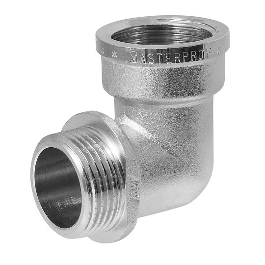 Уголок 3/4", г-ш, латунь, индивидуальная упаковка, MasterProf