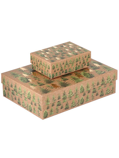 Коробка подарочная картон, 27.5х19.5х7.5 см, в ассортименте, Новый год, A470106