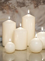 Свеча декоративная, 10х5 см, колонна, Bartek Candles, Бежевая - фото 2