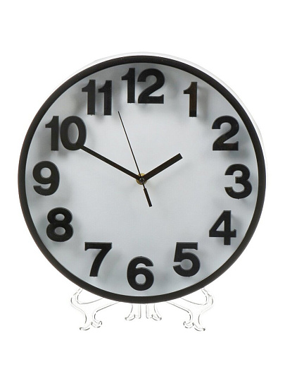 Часы настенные, 30 см, круглые, пластик, стекло, Y6-6063