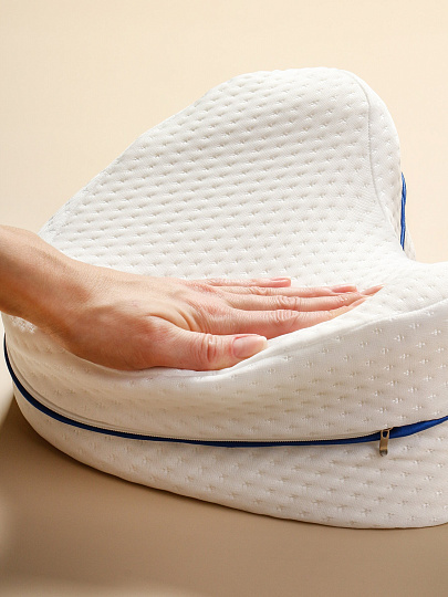 Подушка ортопедическая, 25х25х6(15), чехол полиэстер, с эффектом памяти, средняя, для ног, TP2525