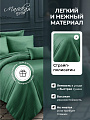 Постельное белье 2-спальное, простыня 200х220 см, 2 наволочки 70х70 см, пододеяльник 175х215 см, Майская ночь, страйп-полисатин, зеленое, 20/008-PSS/MAY - фото 3